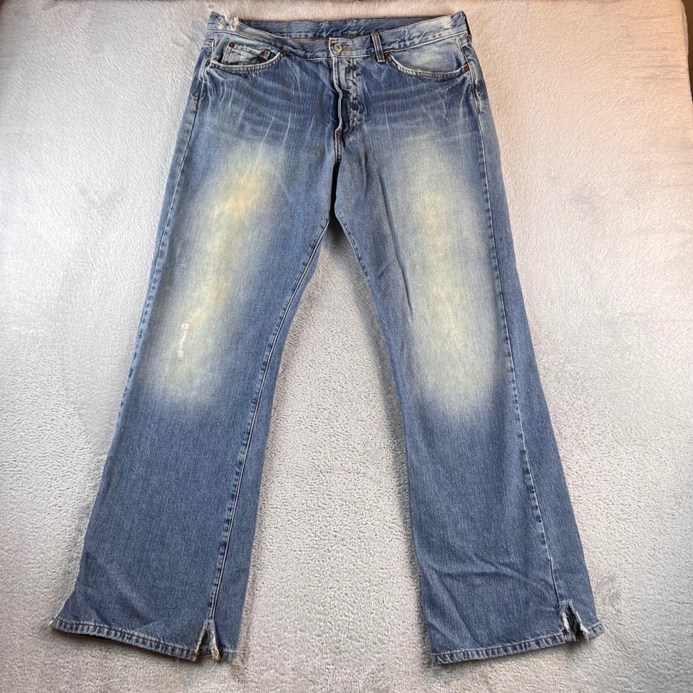 Lucky Brand Dusty Derby Jeans Mens 34 fits 36x32 USA Made Gene Montesano